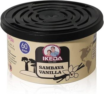 IKEDA Scents Car Air Freshener. 1.5 oz. Vanilla scent. 4 cans/pack.