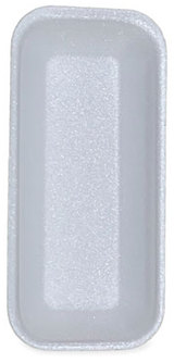 GEN Foam Meat Trays. #1.5. 8.38 X 3.94 X 1.1 in. White. 1,000/carton.