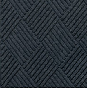 Waterhog™ Diamond Classic Border Entrance-Scraper/Wiper-Indoor/Outdoor Floor Mat. 4 X 6 ft. Charcoal.