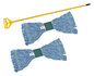 A Picture of product BWK-400MBC Boardwalk® Looped End Mop Kit. Medium. 60 in. Blue/Yellow.