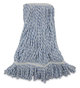A Picture of product BWK-542 Boardwalk® Rayon/Polyester Narrow Floor Finish Mop Head. Medium. White/Blue. 12/carton.