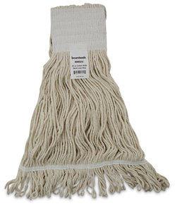 Boardwalk® Premium Saddleback Loop-End Cotton Wet Mop Heads, Pro Loop Web/Tailband. 24-oz. White. 12 mops/case.