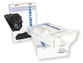 Heritage X-Liner Reprocessed Can Liners. 60 gal. 1.30 mil. 38 X 58 in. Black. 100 bags/case.