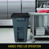 A Picture of product RCP-1971956 Rubbermaid® Commercial Brute® Square Step-On Roll-Out Container. 50 gal. Gray.