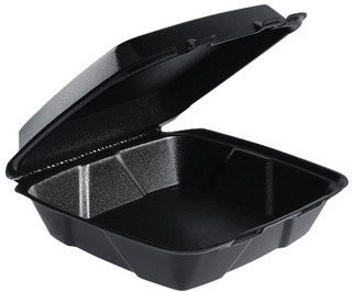 9.4" X 9.01" Black Foam Container with removable lid.