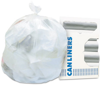 Can Liner 38" X 60" Natural 14.00 Mic 8 rolls of 25 (200 per case). 60 Gallon.