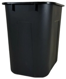 Plastic Wastebasket. 28 qt./7 gal.  14 3/4 X 10 3/4 X 14 1/4 in. Black.
