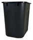 A Picture of product BEB-211728BK Plastic Wastebasket. 28 qt./7 gal.  14 3/4 X 10 3/4 X 14 1/4 in. Black.