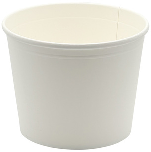 Untreated Paper Tubs. 83 oz. White. 2 packs, 50/pack.