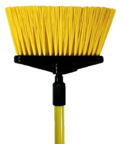 Multi-Angle Lite Vertical Sweep - 4' Yellow FG Handle - Stiff Yellow