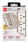 A Picture of product VOX-PSWTS6FV RCA® Swivel Surge Protector with 6 AC Outlets. 1,200 J. White.
