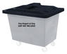 A Picture of product VND-R20BKXLDN Royal Basket Trucks Hinged Lid for 25 Cu. Ft. Poly Trucks. 52 X 36 X 5 in. Black.