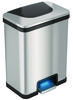 A Picture of product HLM-HLS13SB HLS Commercial® Step Pedal-Sensor Waste Receptacle with Odor Filter. 13 gal. Silver/Black.