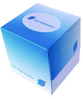 Facial Tissue Cube Box. 2-Ply. White. 85 sheets/box, 36 boxes/carton.