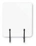 A Picture of product BVC-GL3501393 MasterVision® Protector Series Frameless Glass Desktop Divider 55.1 x 0.16 35.4, Clear/Aluminum