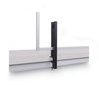 A Picture of product BVC-GL08019101 MasterVision® Protector Series Glass Aluminum Desktop Divider 47.2 x 0.16 35.4, Clear