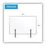 A Picture of product BVC-GL08019101 MasterVision® Protector Series Glass Aluminum Desktop Divider 47.2 x 0.16 35.4, Clear