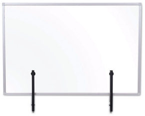 MasterVision® Protector Series Glass Aluminum Desktop Divider 47.2 x 0.16 35.4, Clear
