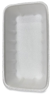 GEN Foam Meat Trays. #10K. 10.75 X 5.95 X 1.87 in. White. 250/carton.