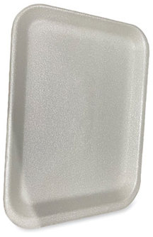 GEN Foam Meat Trays. #4S. 9.5 X 7.25 X 0.5 in. White. 500/carton.