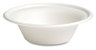 A Picture of product PRK-61285 Perk™ PFAS-Free Compostable Bagasse Bowls Sugarcane, 12 oz, White, 125/Pack