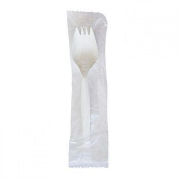 Boardwalk® Mediumweight Wrapped Polypropylene Cutlery Spork. 5.86 in. White. 1000/carton.