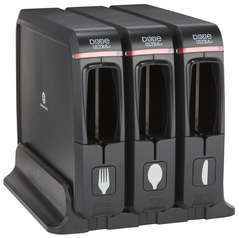 DIXIE ULTRA® SMARTSTOCK® SERIES-W WRAPPED CUTLERY DISPENSER BY GP PRO (GEORGIA-PACIFIC), BLACK, (FORK, SPOON & KNIFE) 1 EACH