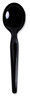 A Picture of product BWK-SOUPHWPSBLA Boardwalk® Heavyweight Polystyrene Cutlery Soup Spoon, Plastic, Black, 1,000/Carton