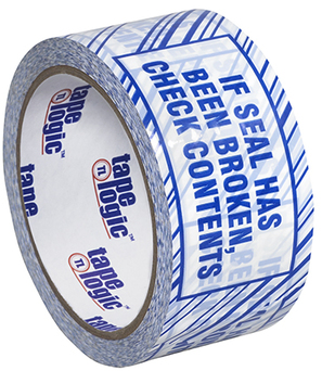 Tape Logic® Security Tape, 2" x 110 yds, Tamper Evident "If Seal Has Been Broken", 2.5 Mil, 36/Case