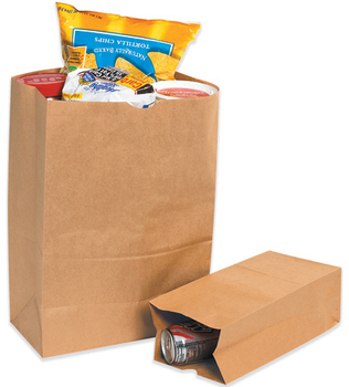 Kraft Grocery Bags, 3 x 1 7/8 x 5 7/8", 500/Case