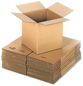 Universal® Brown Corrugated Cubed Fixed-Depth Shipping Boxes Regular Slotted Container, X-Large, 12"x12"x12" Kraft, 25/Bundle