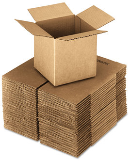Universal® Brown Corrugated Cubed Fixed-Depth Shipping Boxes Regular Slotted Container (RSC), 18" x Kraft, 20/Bundle