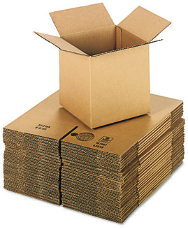 Universal® Cubed Fixed-Depth Corrugated Shipping Boxes, Regular Slotted Container (RSC), Medium, 8" x 8" x 8", Brown Kraft, 25/Bundle