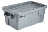 A Picture of product RCP-687616615 BRUTE® Tote with Lid. 14 gal. 27.8 X 16.5 X 10.7 in. Gray.