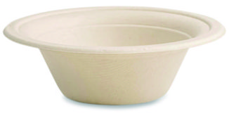 Vegware™ Nourish Molded Fiber Tableware, Compostable, Bowl, Sugarcane, 12 oz, White, 1,000/Carton