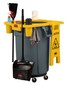 A Picture of product 968-094 BRUTE® Rim Caddy for 44 gal. Containers. 32.50 X 26.50 X 6.75 in. Yellow.