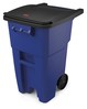 A Picture of product RCP-687617663 Rubbermaid® Commercial Brute® Square Roll-Out Container. 50 gal. Blue.