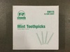 A Picture of product 215-201 Toothpicks. Mint Flavor. 15/1M/C. Individual cello wrapped. Made of all-white birch.