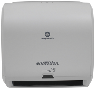 ENMOTION® IMPULSE® 10” 1-ROLL AUTOMATED TOUCHLESS PAPER TOWEL DISPENSER BY GP PRO (GEORGIA-PACIFIC), GRAY, 1 DISPENSER 1 DISPENSER, (LxWxH) 14.6" x 9.25" x 14"