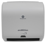 A Picture of product 967-500 ENMOTION® IMPULSE® 10” 1-ROLL AUTOMATED TOUCHLESS PAPER TOWEL DISPENSER BY GP PRO (GEORGIA-PACIFIC), GRAY, 1 DISPENSER 1 DISPENSER, (LxWxH) 14.6" x 9.25" x 14"