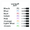A Picture of product UBC-70221 uniball® Signo 207 Retractable Gel Pen Medium 0.7 mm, Violet Ink, Smoke/Black/Violet Barrel, Dozen