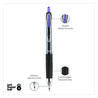 A Picture of product UBC-70221 uniball® Signo 207 Retractable Gel Pen Medium 0.7 mm, Violet Ink, Smoke/Black/Violet Barrel, Dozen