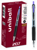 A Picture of product UBC-70221 uniball® Signo 207 Retractable Gel Pen Medium 0.7 mm, Violet Ink, Smoke/Black/Violet Barrel, Dozen