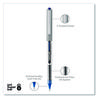 A Picture of product UBC-60134 uniball® VISION Stick Roller Ball Pen Rollerball Fine 0.7 mm, Blue Ink, Silver/Blue/Clear Barrel, Dozen