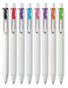 A Picture of product UBC-70309 uniball® uniONE Gel Pen Retractable, Medium 0.7 mm, Assorted Inspirational Ink and Barrel Colors, 8/Pack