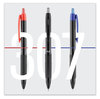 A Picture of product UBC-1927593 uniball® 307 Gel Pen Retractable, Medium 0.7 mm, Blue Ink, Barrel, 3/Pack