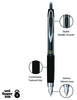 A Picture of product UBC-61270 uniball® Signo 207 Retractable Gel Pen Fine 0.5 mm, Black Ink, Smoke/Black Barrel, 4/Pack