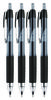 A Picture of product UBC-61270 uniball® Signo 207 Retractable Gel Pen Fine 0.5 mm, Black Ink, Smoke/Black Barrel, 4/Pack