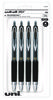 A Picture of product UBC-61270 uniball® Signo 207 Retractable Gel Pen Fine 0.5 mm, Black Ink, Smoke/Black Barrel, 4/Pack
