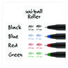A Picture of product UBC-60152 uniball® Roller Ball Stick Pen Rollerball Extra-Fine 0.5 mm, Red Ink, Black/Red Barrel, Dozen